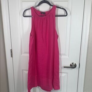 Francesca Bettini pink linen tank dress made in Italy size medium